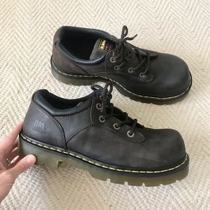 Dr. Martens Industrial Steel Toe Lace Up Shoe Brown Mens Size 10